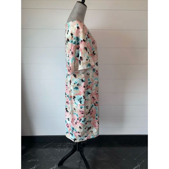 NEW KASPER PINK FLORAL CAREER SHEATH DRESS SIZE 16 Tutu pink - Picture 5 of 12